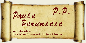 Pavle Peruničić vizit kartica